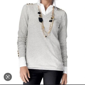 CABI STUDDED PREP SCHOOL SWEATER